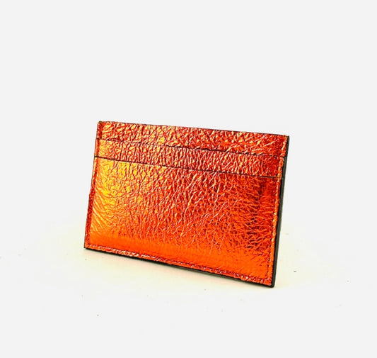 Porte carte 100% cuir de vachette brillant