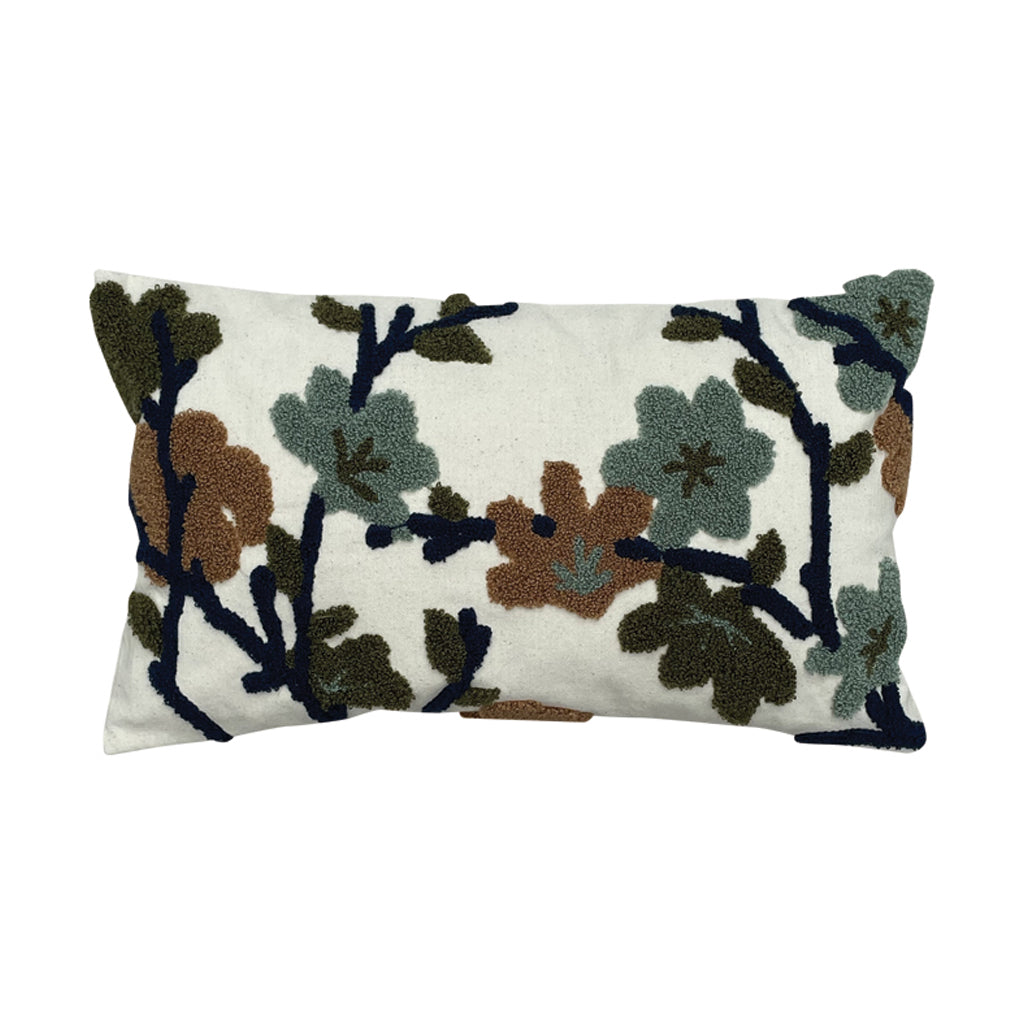 Coussin fleuri tendance japonisante rectangulaire