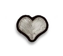 Broche Cœur argenté de MACON & LESQUOY 2,3 x 2,7 cm