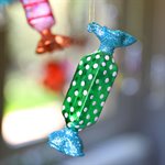 Décoration de Noël : bonbons en verre pour le sapin