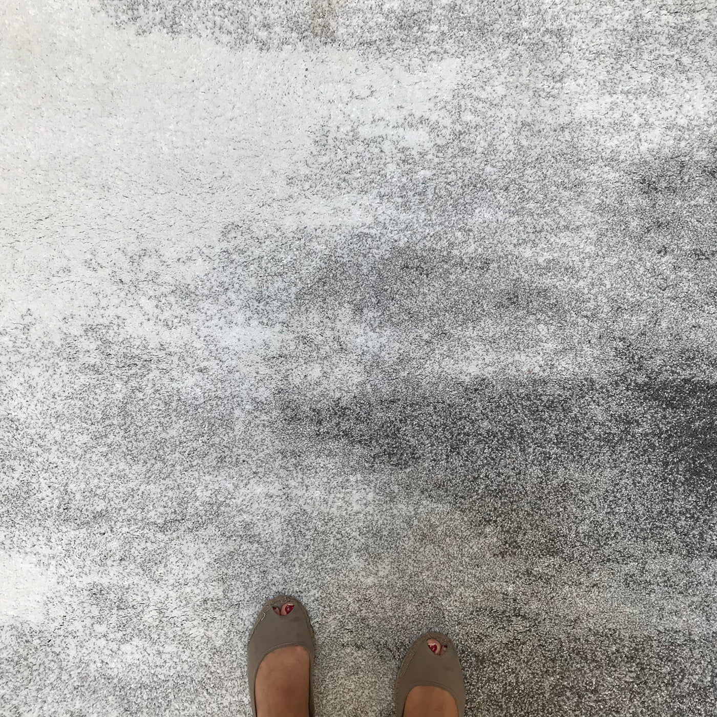 Tapis tout doux "touché soie" dégradé gris