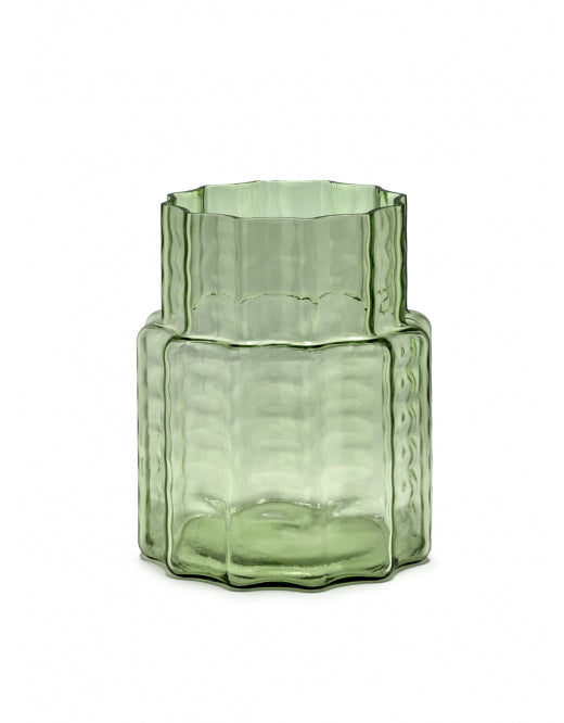 Vase en verre vert Collection "Wave" de Ruben Deriemaeker pour Serax Taille M