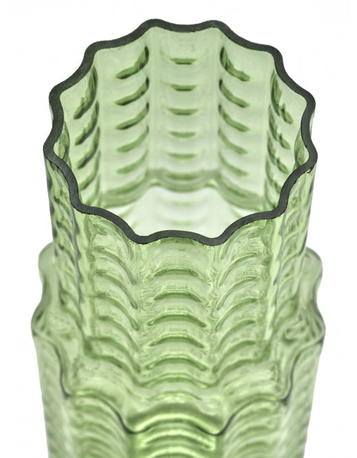 Vase en verre vert Collection "Wave" de Ruben Deriemaeker pour Serax Taille L