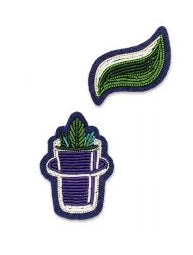 Broche Parfum de menthe de MACON & LESQUOY 1,9 x 3,3 cm et 3,6 x 2,6 cm